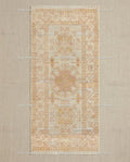 Custom Hand-Knotted Oushak Wool Runner Rug, Pink & Beige, 4x7 Foot ( Without Fringe )