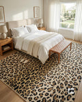 Hand Knotted Wool Leopard Print Oushak Rug, Turkish Knot Animal Area Rug