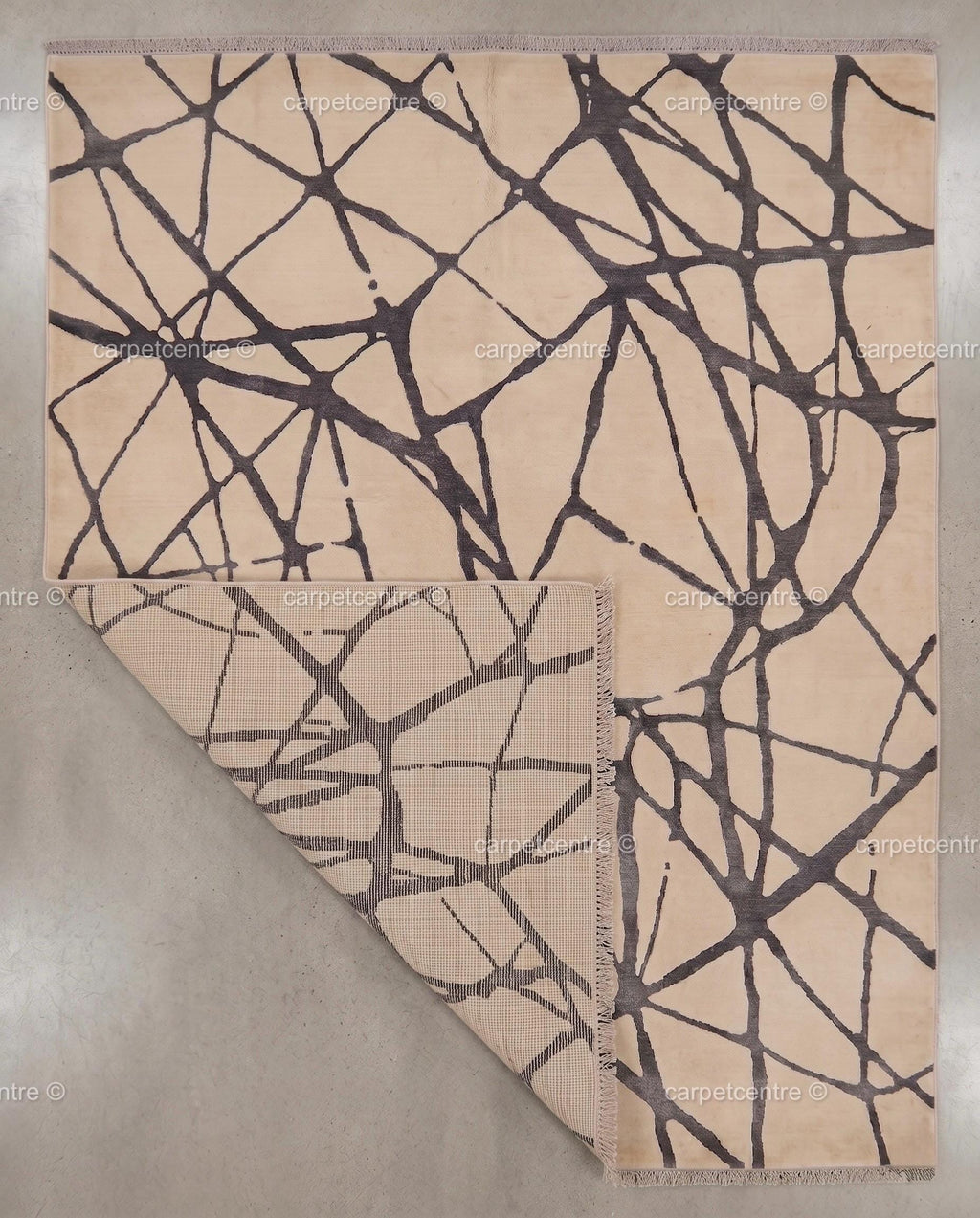 Hand Knotted Wool Rug, Abstract Line Art, Greige Charcoal Minimalist Carpet (Custom Size)
