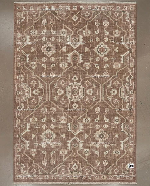 Hand Knotted Oushak Rug: New Zealand Wool, Turkish Design, Custom Sizes
