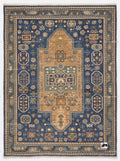 Navy Blue Oushak Rug: Hand Knotted 100% New Zealand Wool Carpet