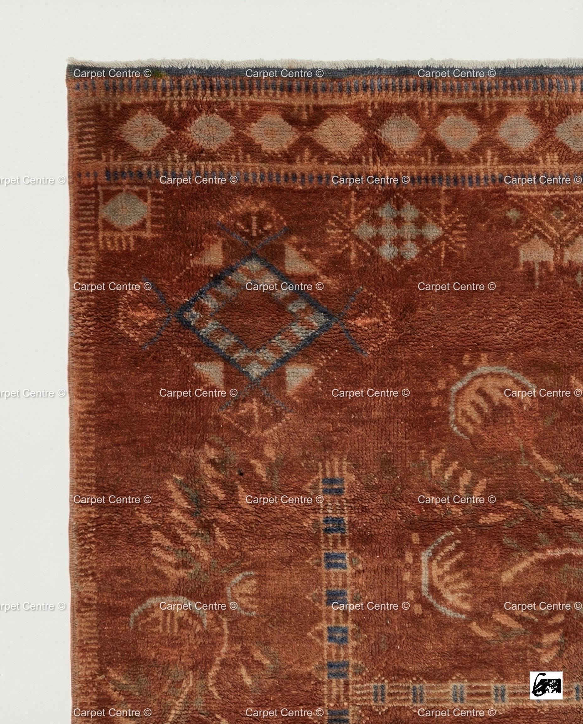 Hand Knotted Oushak Rug 8x10 – Terracotta Rust Wool Pile Turkish Vintage Style Area Rug