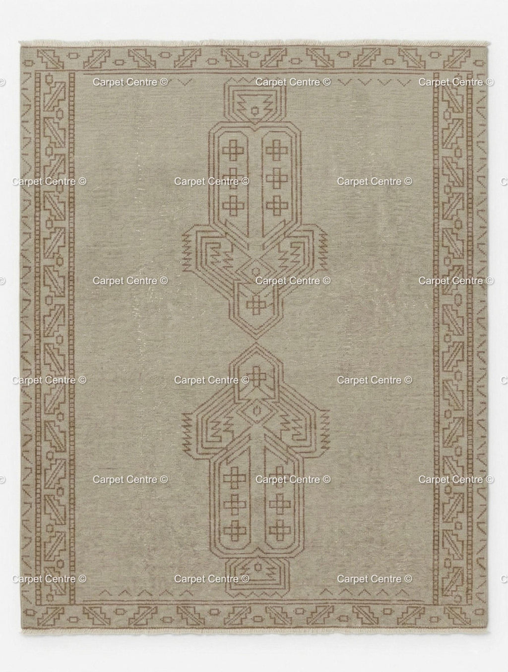 Burnt Orange Oushak Rug, Rust Cream Geometric Turkish Carpet, Boho Living Room 8x10 9x12