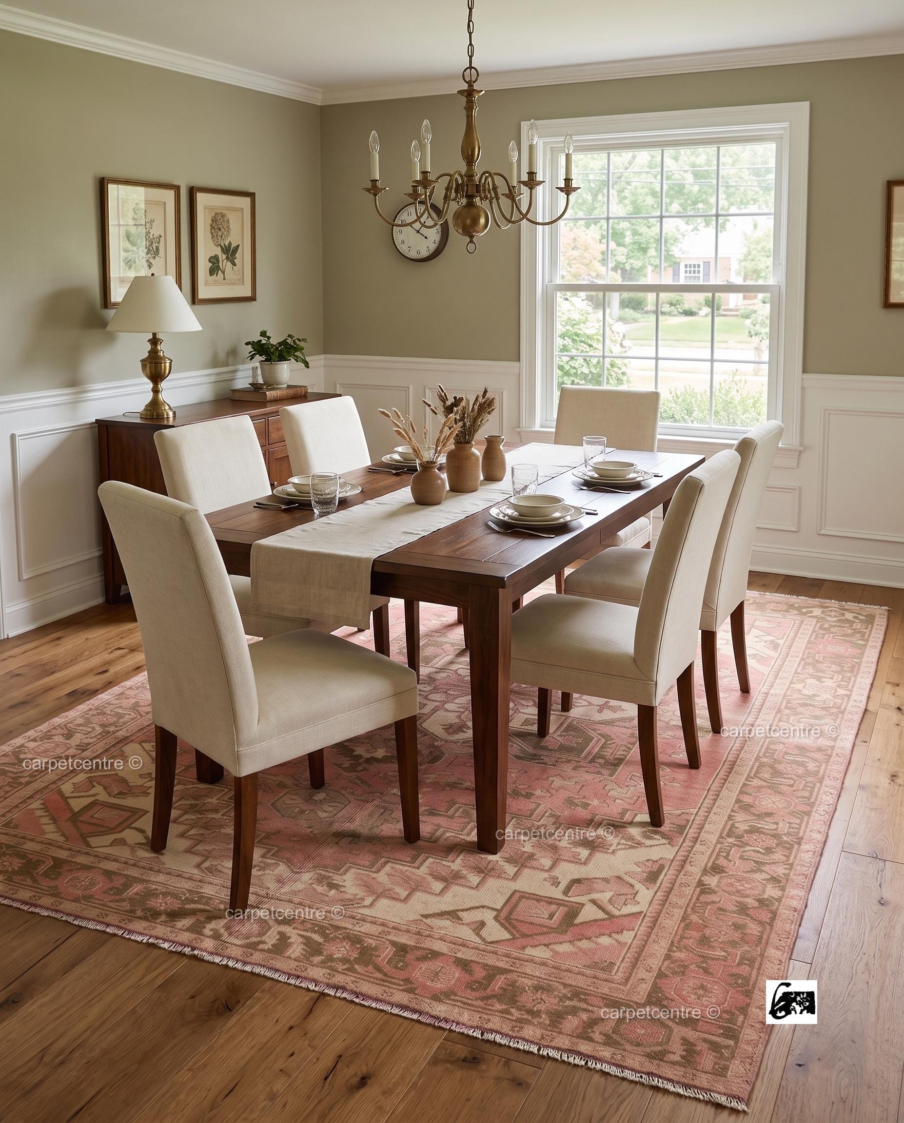 Hand Knotted Pink Oushak Rug: New Zealand Wool, Turkish Design (Made to Order)