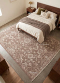 Hand Knotted Oushak Rug: New Zealand Wool, Turkish Design, Custom Sizes
