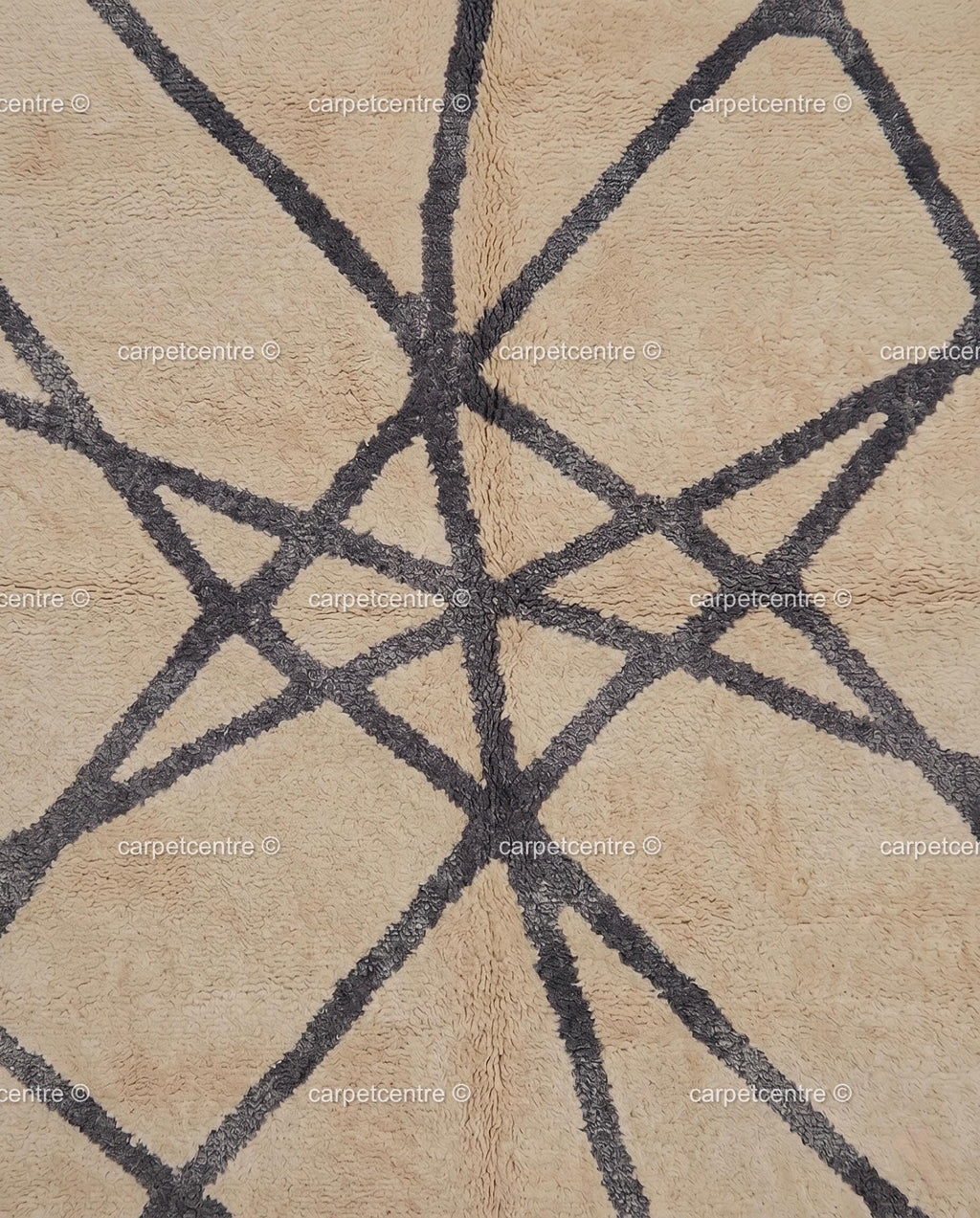 Hand Knotted Wool Rug, Abstract Line Art, Greige Charcoal Minimalist Carpet (Custom Size)