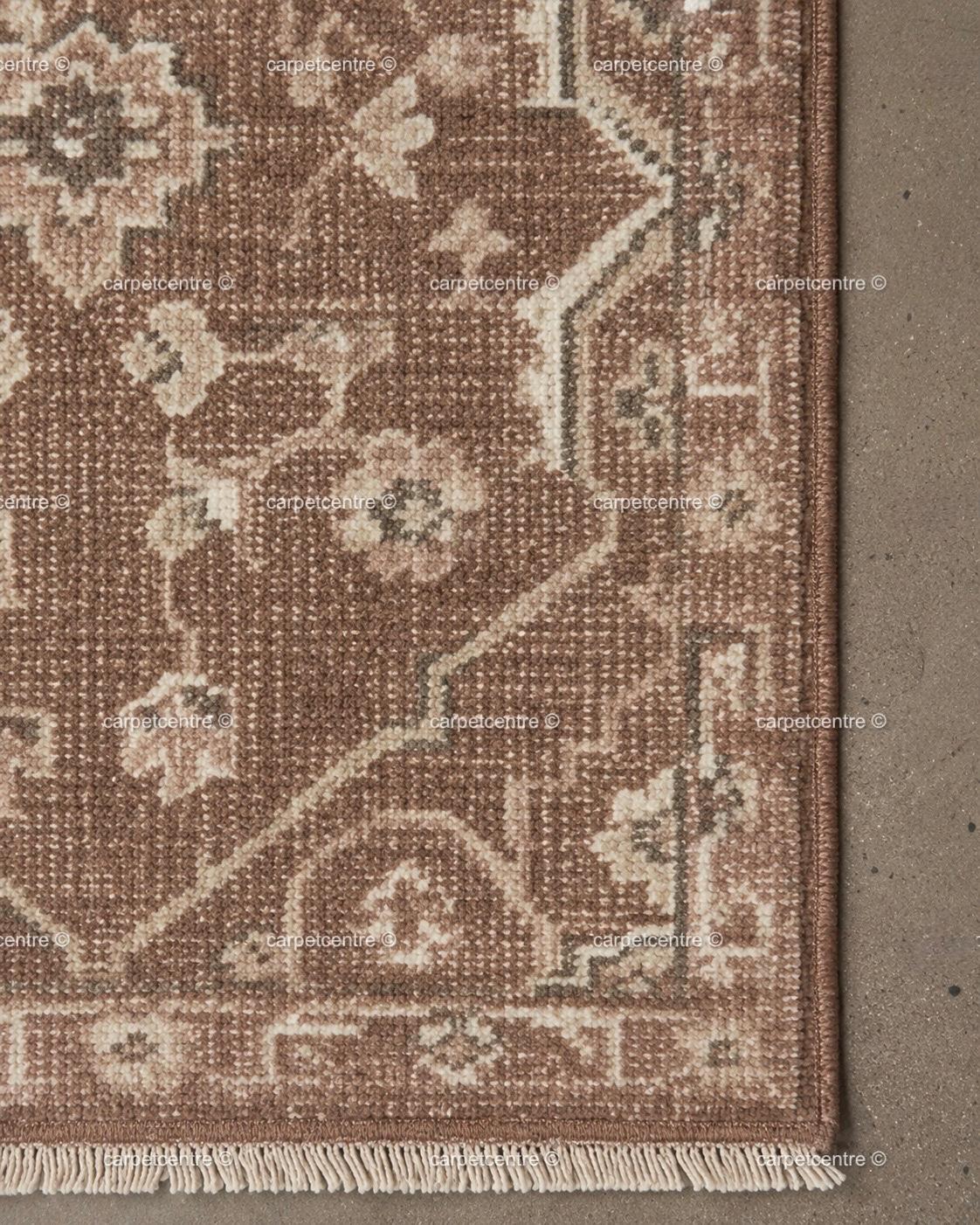 Hand Knotted Oushak Rug: New Zealand Wool, Turkish Design, Custom Sizes