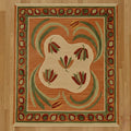 Handwoven Oushak Wool Rug: Terracotta Sage Green Floral Medallion