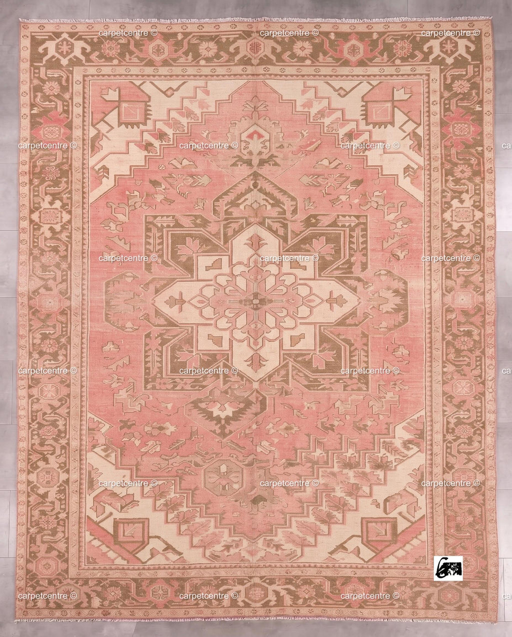 Hand Knotted Pink Oushak Rug: New Zealand Wool, Turkish Design (Made to Order)