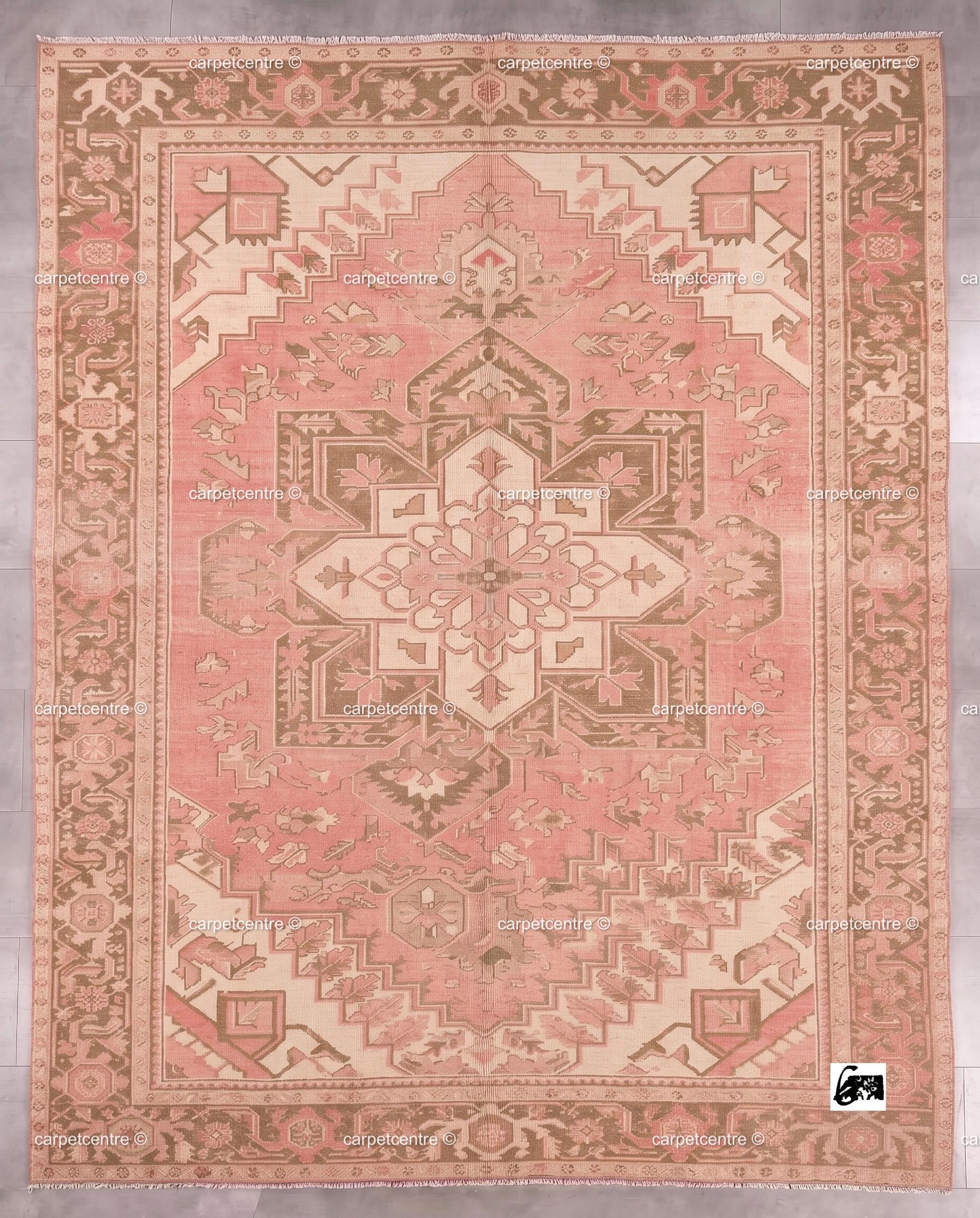 Hand Knotted Pink Oushak Rug: New Zealand Wool, Turkish Design (Made to Order)