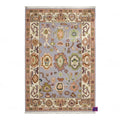 Lavender Oushak Rug, Hand-Knotted Wool Area Rug, Modern Boho Style