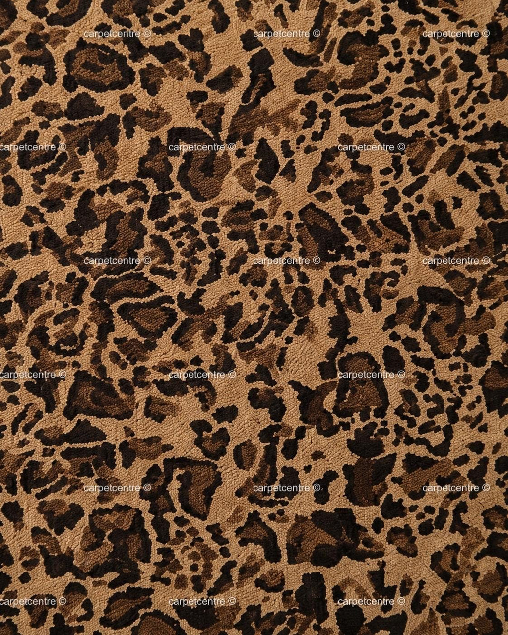 Hand Knotted Leopard Print Oushak Rug | Wool Turkish Area Carpet, Earth Tone Safari Decor