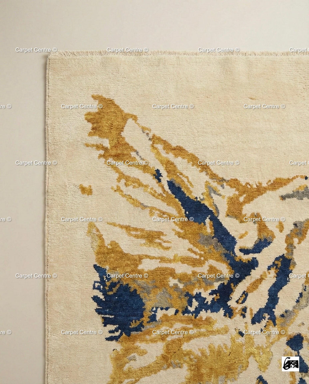 Hand-Knotted Silk Wool Abstract Tiger Oushak Rug, Modern Animal Print Area Rug