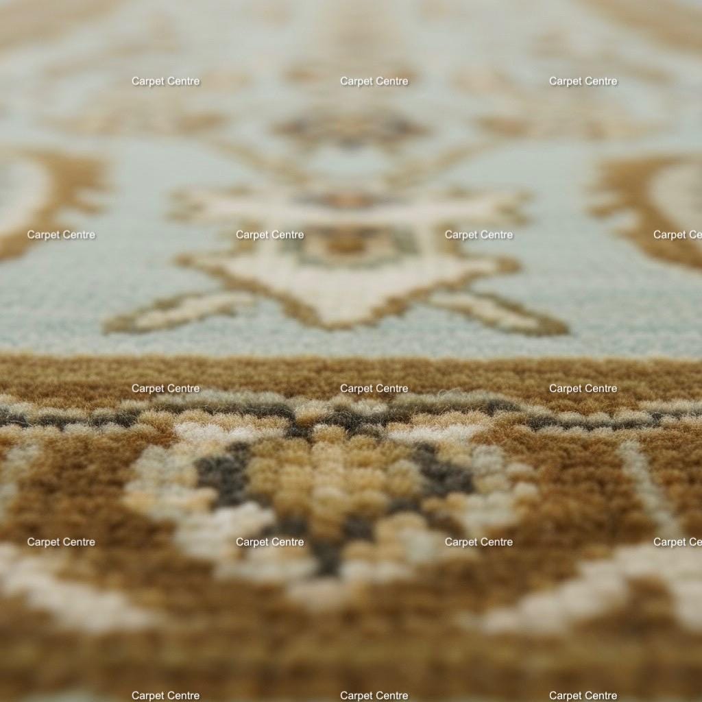 Hand-Knotted Wool Runner Rug, Light Blue Floral Hallway, 2x8