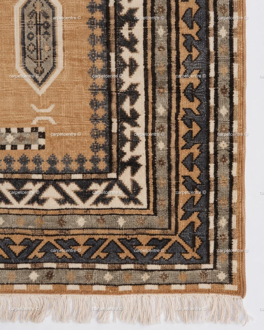 Hand Knotted Oushak Rug: 100% New Zealand Wool Tribal Southwestern Design