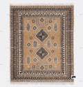 Hand Knotted Oushak Rug: 100% New Zealand Wool Tribal Southwestern Design