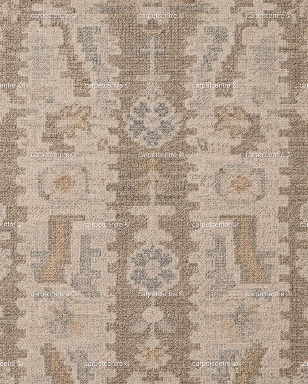 Hand Knotted Wool Oushak Rug, Neutral Beige Anatolian Carpet, Farmhouse Living Room Area Rug