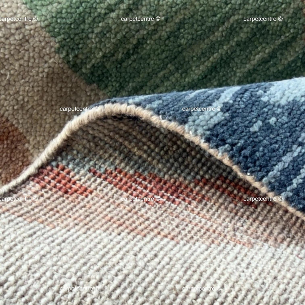 Hand Knotted Abstract Oushak Rug, 100% New Zealand Wool, Organic Waves Design