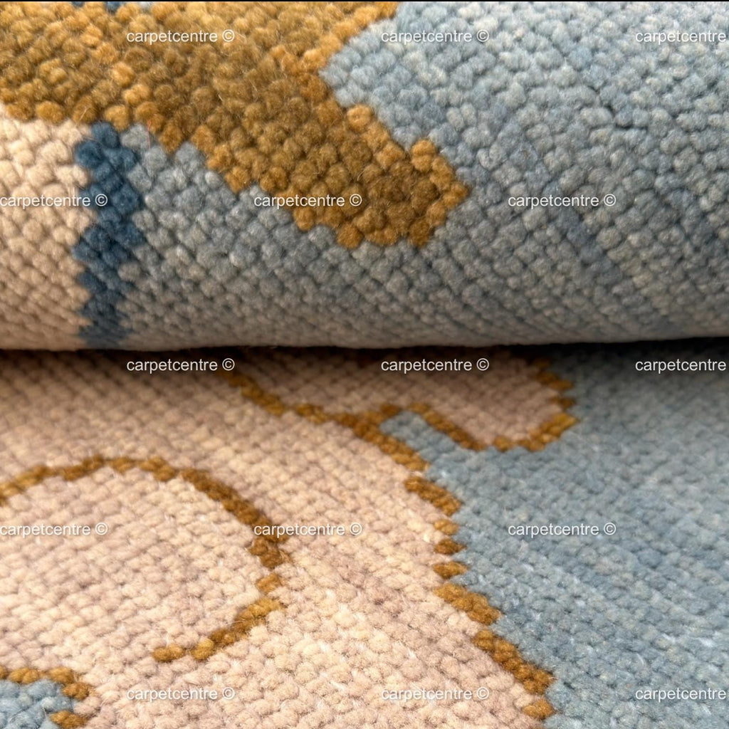 Sky Blue Chinoiserie Wool Rug,8x10 9x12 Hand-Knotted Turkish Living Room Bedroom Decor