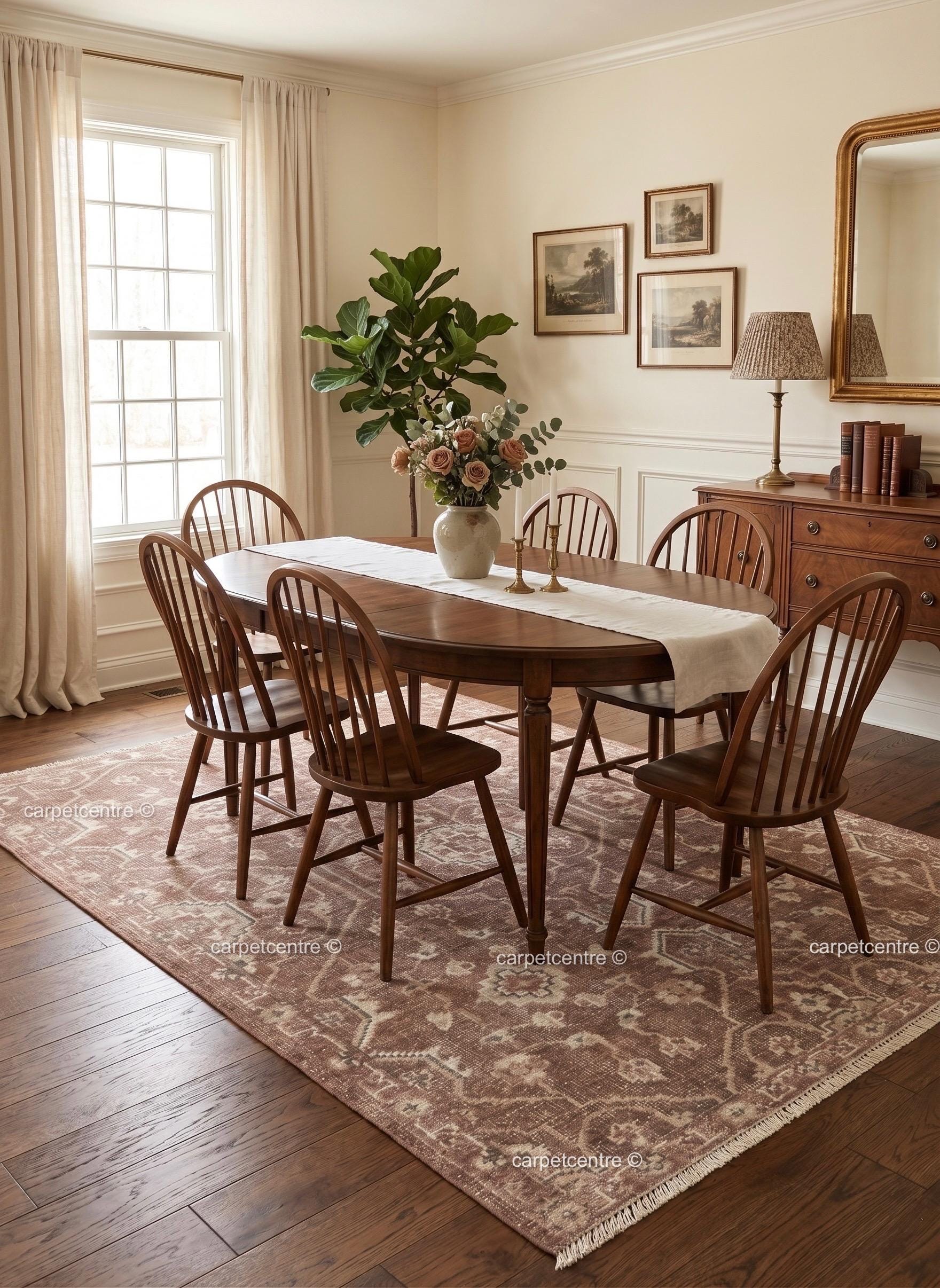 Hand Knotted Oushak Rug: New Zealand Wool, Turkish Design, Custom Sizes