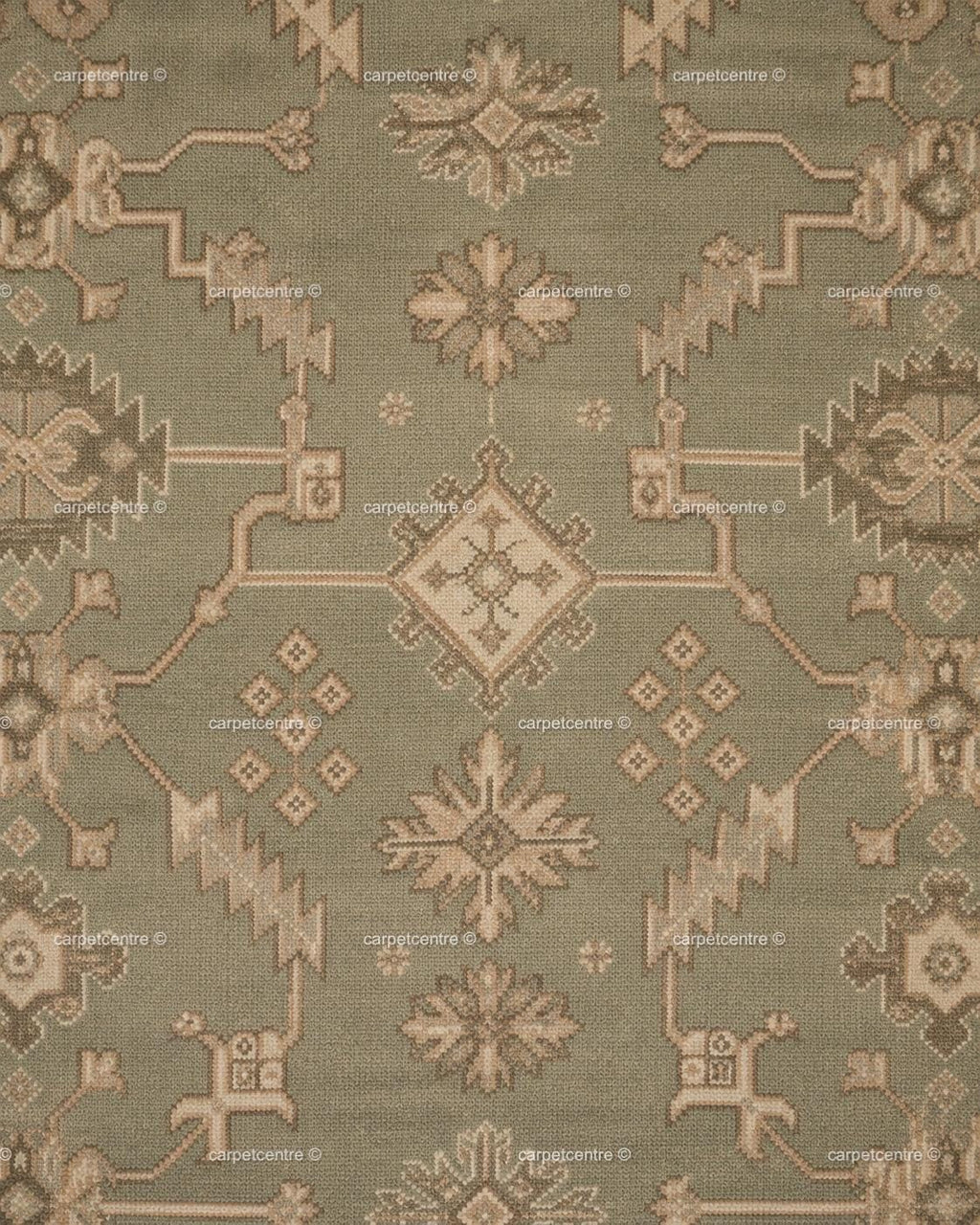Sage Green Oushak Rug: Hand Knotted New Zealand Wool Carpet, Turkish Design