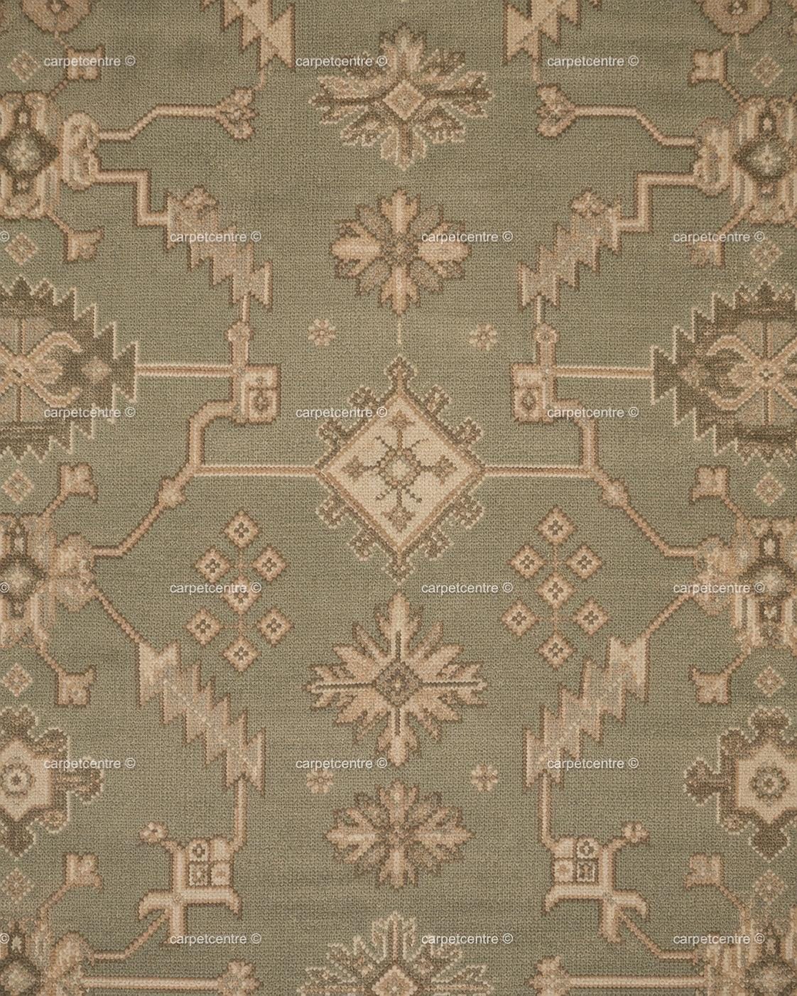Sage Green Oushak Rug: Hand Knotted New Zealand Wool Carpet, Turkish Design