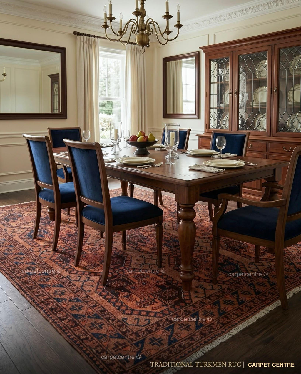 Hand Knotted Oushak Rug, Tribal Geometric Wool Area Rug