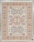 Pastel Oushak Rug, Muted Turkish Geometric Carpet, Boho Nursery Bedroom Decor
