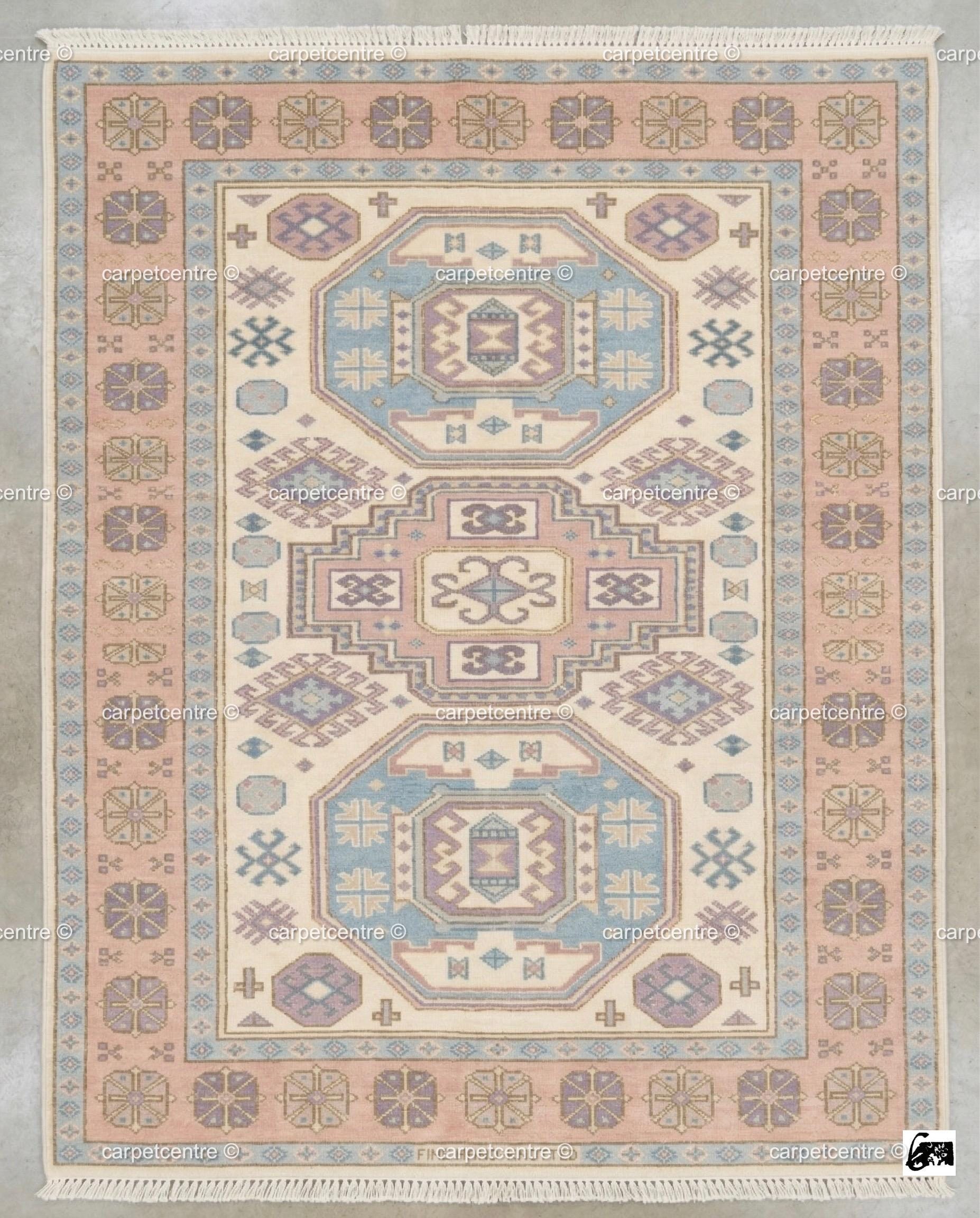 Pastel Oushak Rug, Muted Turkish Geometric Carpet, Boho Nursery Bedroom Decor