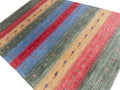 Handwoven Bamboo Silk Fish Rug: Multicolor Gabbeh Style Area Carpet