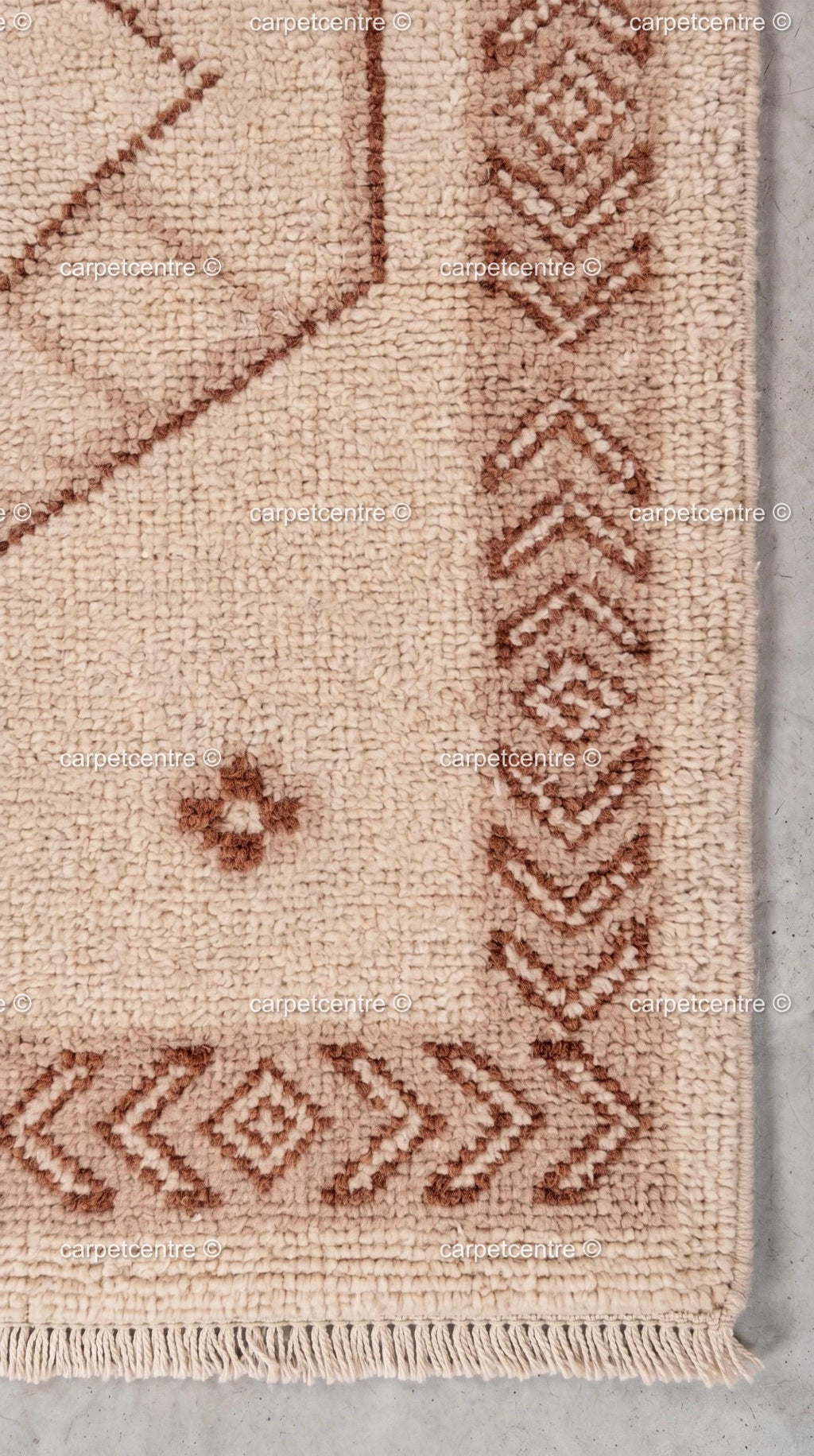 Hand-Knotted Wool Oushak Runner Rug, Geometric Medallion Hallway Carpet 3x10