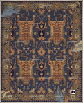 Hand Knotted Tiger Oushak Rug, 100% New Zealand Wool, Turkish Animal Motif Area Rug