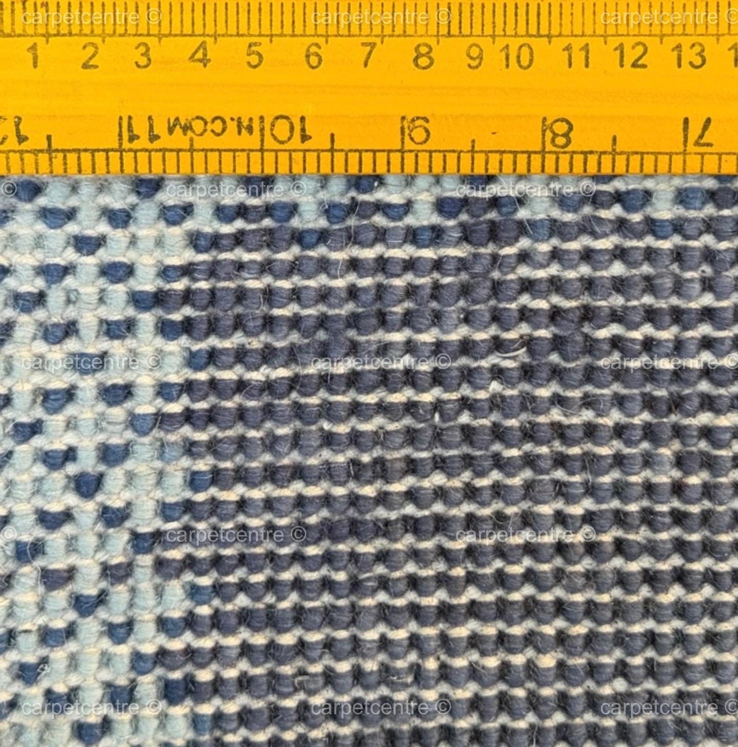 Hand Knotted Oushak Runner Rug, New Zealand Wool, Fish Motif Hallway Runner