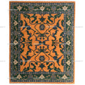 Hand Knotted Wool Oushak Rug | Terracotta, Sage & Burnt Orange