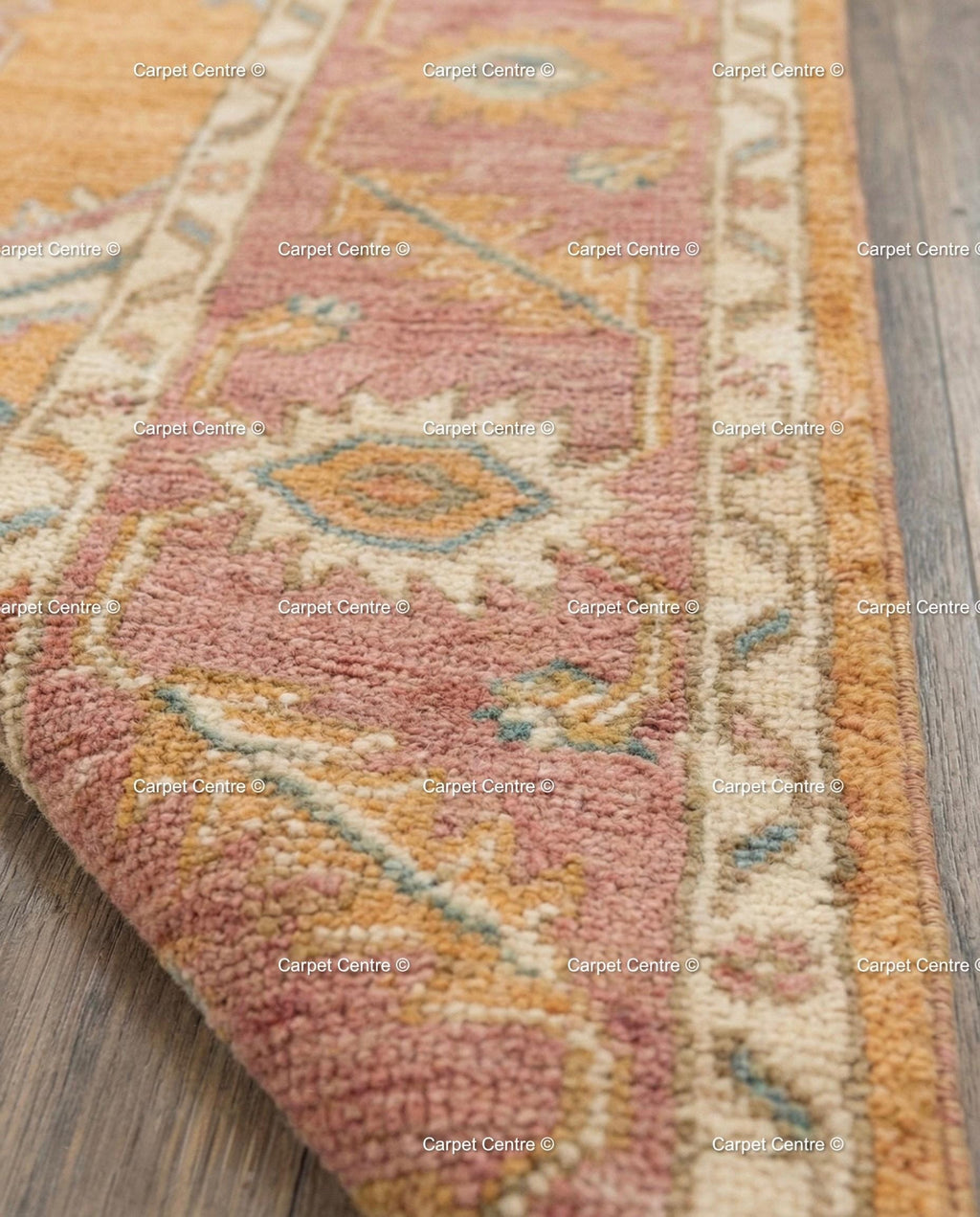 Golden Yellow Oushak Rug, Hand Knotted Wool 8x10, Sunset Boho Decor