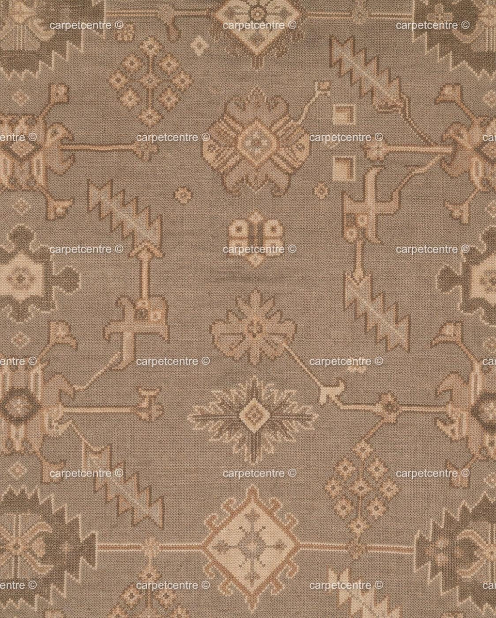 Hand Knotted Oushak Wool Rug, Taupe Beige Vintage Anatolian Carpet, Neutral Farmhouse Area Rug