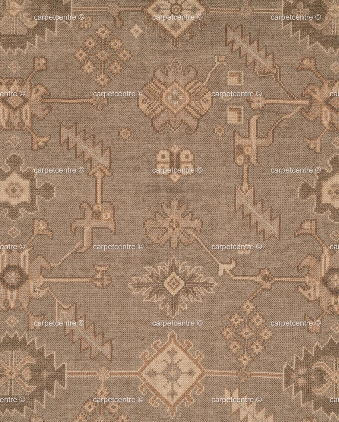 Hand Knotted Oushak Wool Rug, Taupe Beige Vintage Anatolian Carpet, Neutral Farmhouse Area Rug