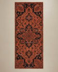 Rust Oushak Runner Rug, Hand-Knotted Wool, Turkish Knot Heriz Style