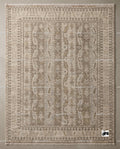 Hand Knotted Wool Oushak Rug, Neutral Beige Anatolian Carpet, Farmhouse Living Room Area Rug