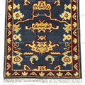 Handmade Gray Oushak Wool Runner Rug, Turkish Hallway Entryway