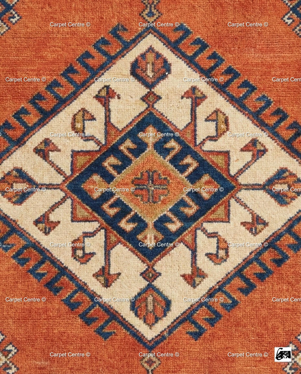 Terracotta Oushak Wool Rug, Hand Knotted Turkish Carpet
