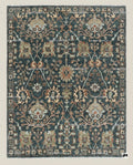 Hand Knotted Teal Oushak Rug, Wool Floral Medallion, Boho Decor