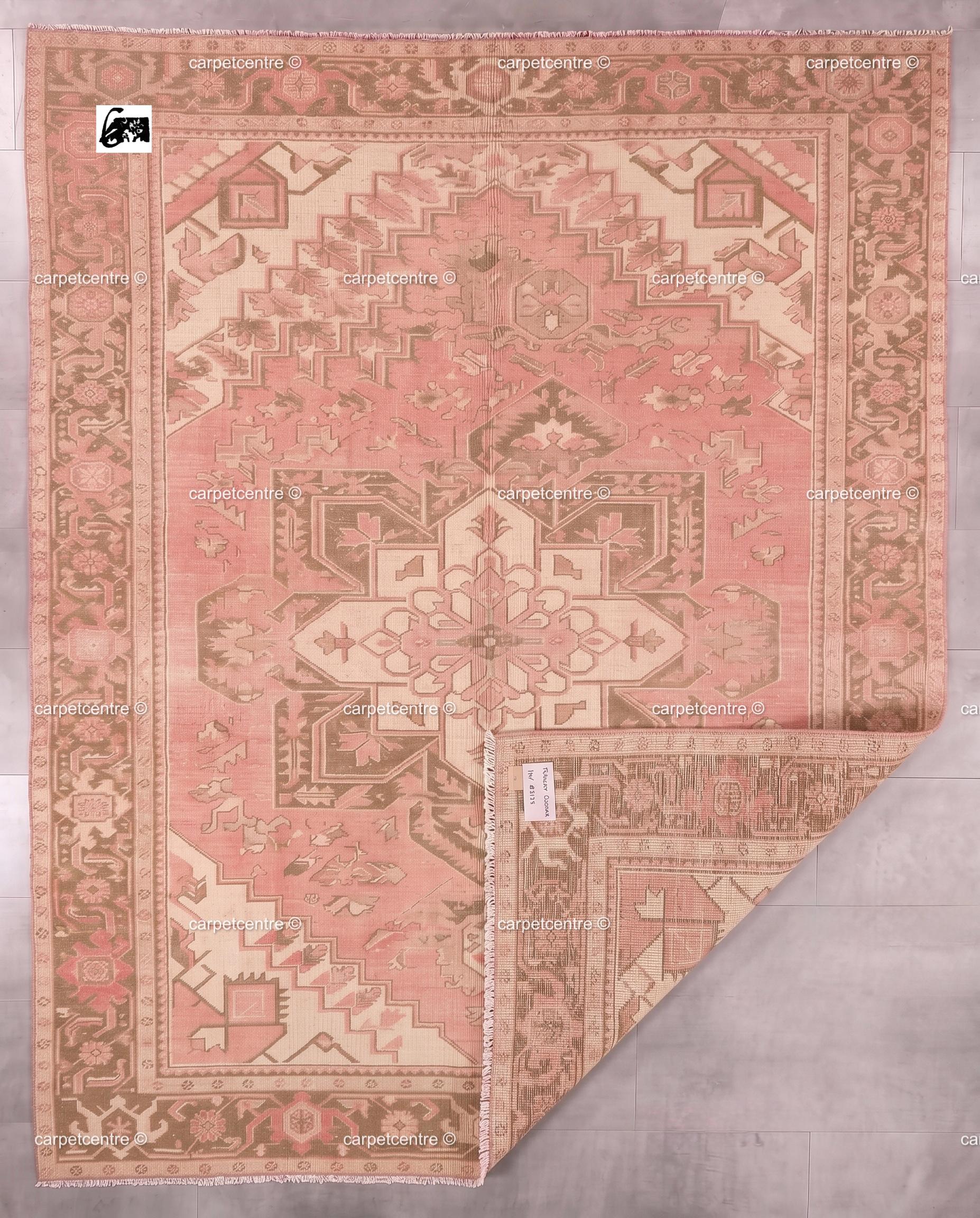 Hand Knotted Pink Oushak Rug: New Zealand Wool, Turkish Design (Made to Order)